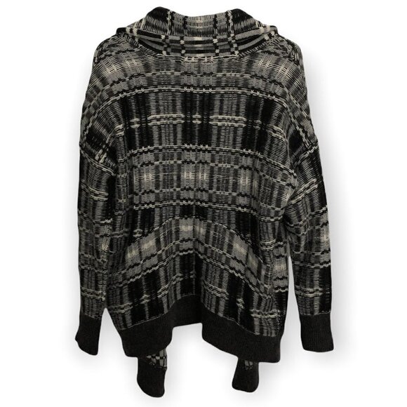 VICTORIA'S SECRET Cardigan Women's Oversized XS Black Mohair Wool Long Sweater - Picture 2 of 10